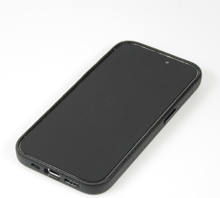 Immagine prodotto PhoneLook Copertina in pelle di vitello di lusso completamente granulata con pulsanti in metallo e MagSafe (Apple iPhone 15)