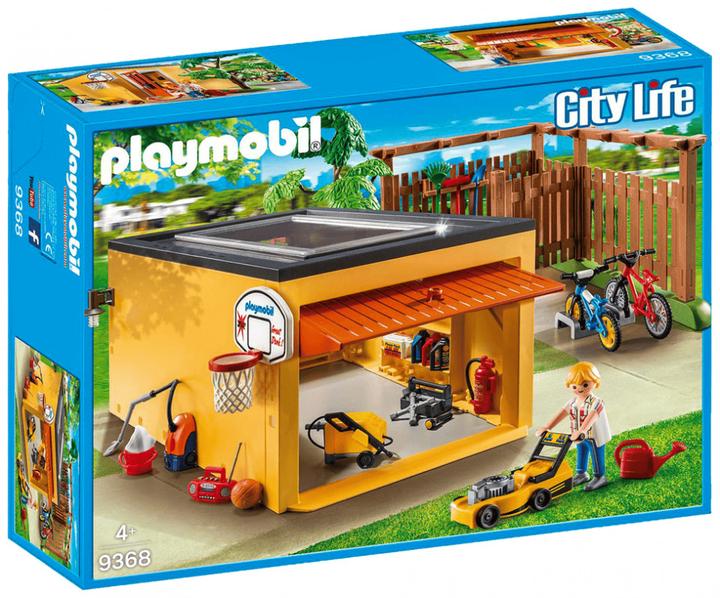 Playmobil Set with City Life 9368 Garage with bicycle space (9368, Playmobil City Life)