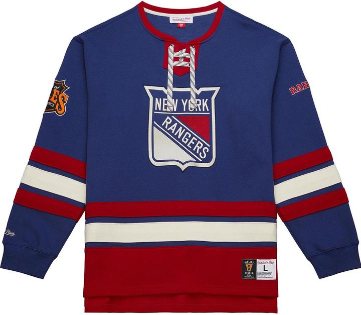 Mitchell & Ness M&N New York Rangers NHL Lace-Up Heritage Hoody - XXL (XXL)