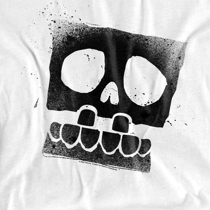 Actual product image Spongebob Squarepants Unisex Adult Skull Spray T-Shirt (L)
