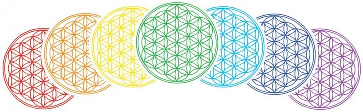 Actual product image Saraswati Outdoor sticker "Flower of life" set 7x 9.5cm
