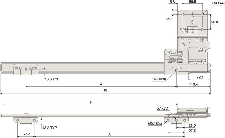 Produktbild Accuride Drehschiebetürbeschläge Inslide/Forslide 1321