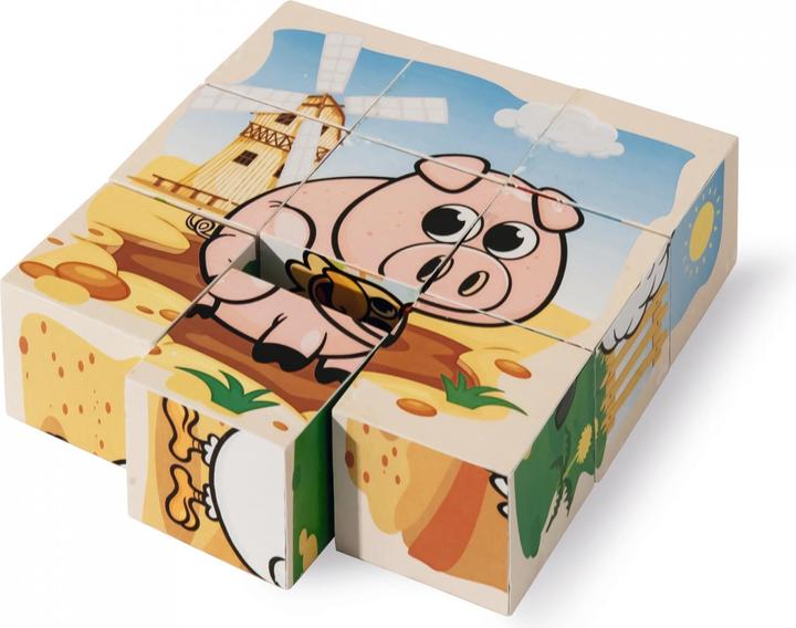Produktbild Eichhorn Houten Blokpuzzel Boerderij (9 Teile)