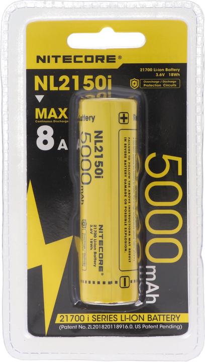 Immagine prodotto Nitecore BATTERIA GIUSTA. LI-ION 3,6V/NL2150I (5000MAH) (1 pz., AA, 5000 mAh)