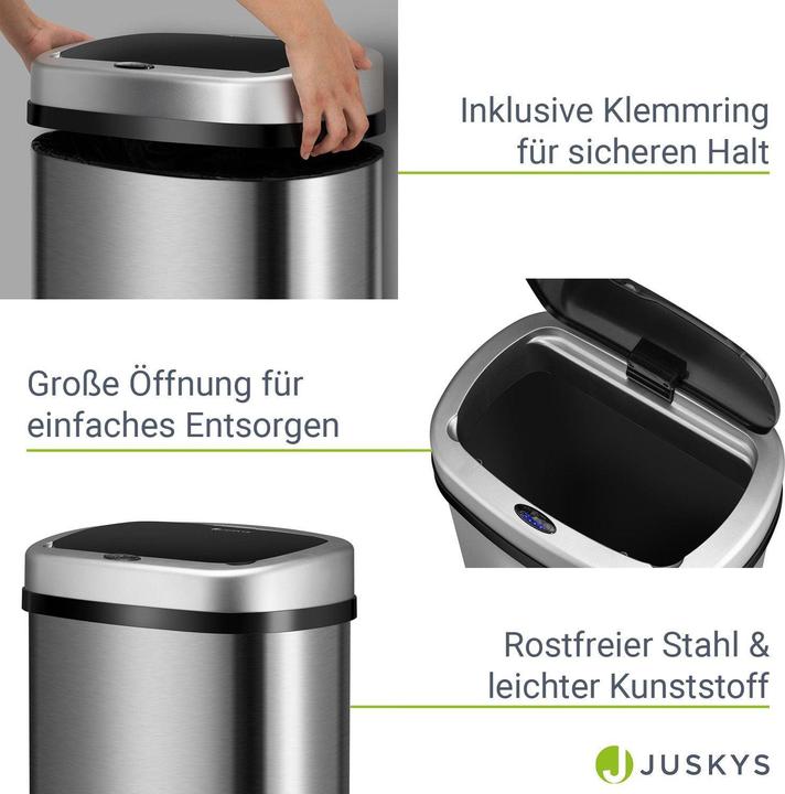 Actual product image Juskys Automatischer Mülleimer mit Sensor (50 l)