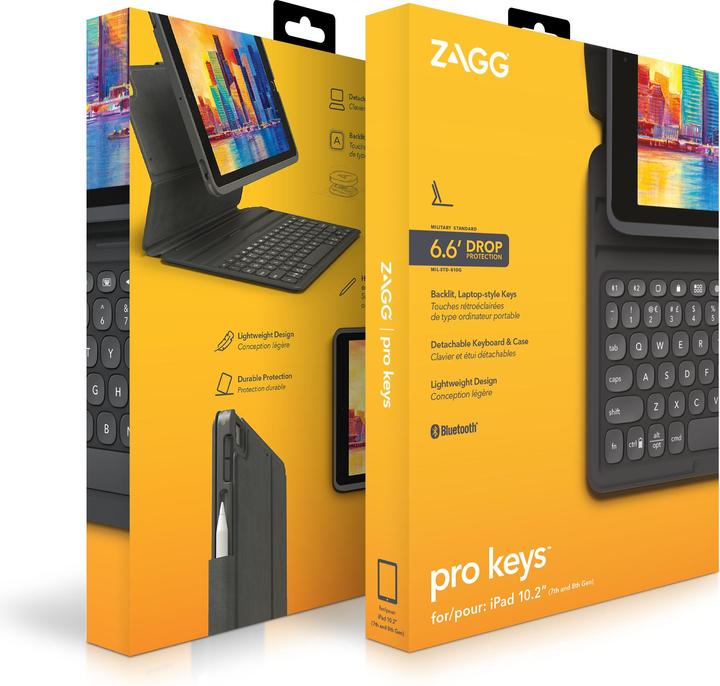 Immagine prodotto Zagg Pro Keys (CH, iPad 2019 (7° gene), iPad 2020 (8. Gen), iPad 2021 (9a generazione))