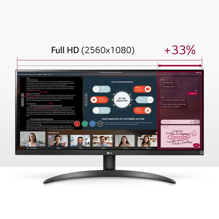 Actual product image LG 29WP500-B (2560 x 1080 pixels, 29")