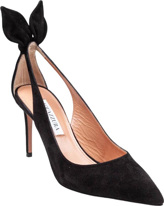 Produktbild Aquazzura bow tie pump 85 in black suede (38)