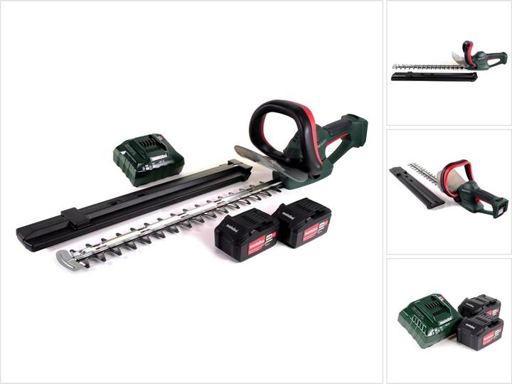 Produktbild Metabo AHS 18-55 V Akku Heckenschere 18V 53cm + 2x Akku 5,2Ah + Ladegerät (Akkuheckenschere)