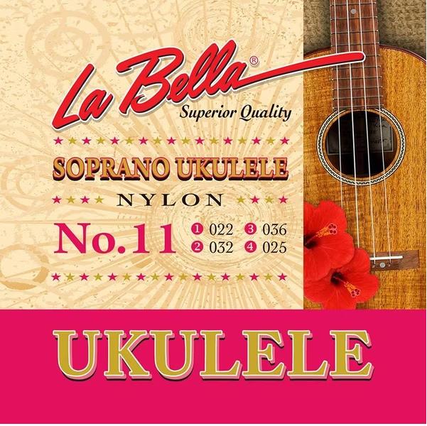 Actual product image La Bella 11 Soprano Ukulele/clear Nylon (4 x, Ukelele, 0.04")