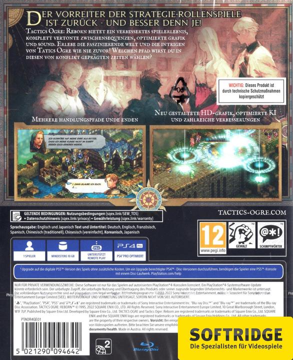 Produktbild Square Enix Tactics Ogre: Reborn (PS4, DE)