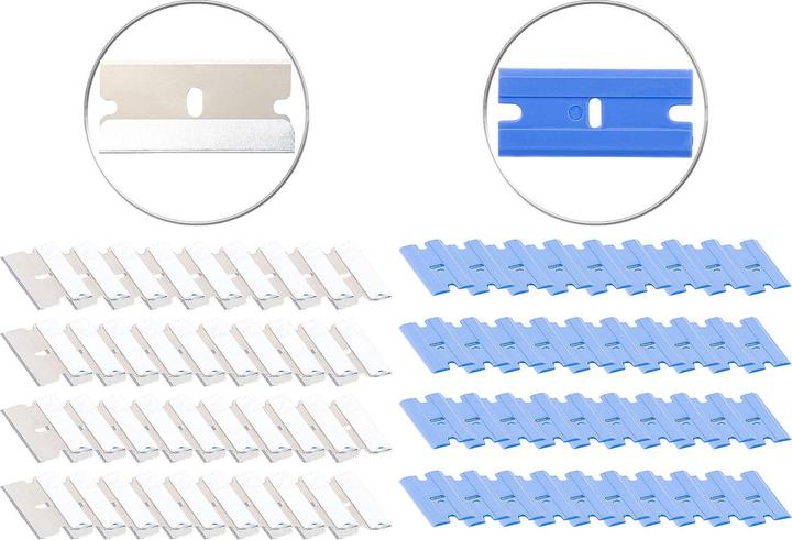 Actual product image Pearl Set of 80 replacement blades for hob scraper
