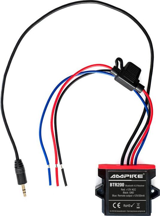 Immagine prodotto Ampire Ricevitore Bluetooth, jack da 3,5 mm, 12 Volt, aptX (Trasmettitore e ricevitore)