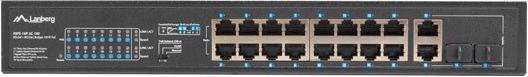 Immagine prodotto Lanberg Switch rack 19 POE+ 16x 100MB /2X COMBO GIGABIT ETHERNET 150W (18 Porti)