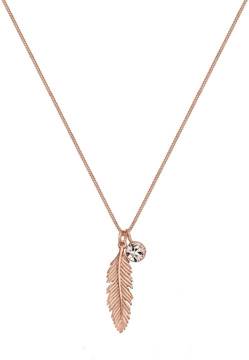 Produktbild Elli Boho, Feder, Solitär-Kette (Glaskristall, 925er Sterling Silber, 45 cm)