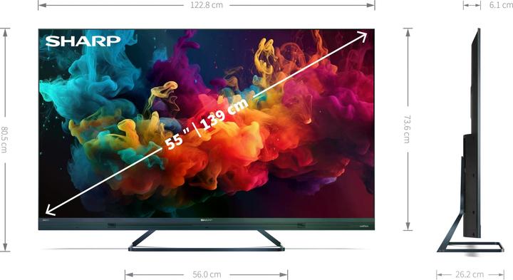 Image du produit Sharp 55FQ5EG (55", QLED, 4K, 2023)