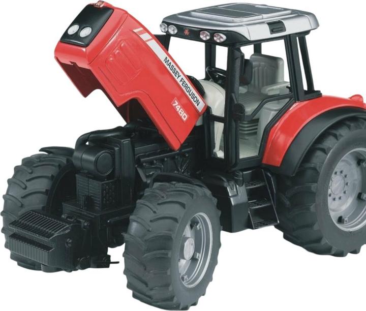 Actual product image Bruder Massey Ferguson 7480 with tub dump trailer