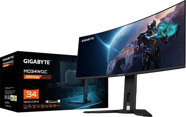 Actual product image Gigabyte MO34WQC (3440 x 1440 pixels, 34")