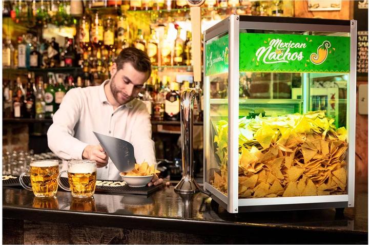 Produktbild Royal Catering Nacho Wärmer Wärmetheke LED Rgb Beleuchtung 109 W 65 °C Nacho Popcorn Edelstahl