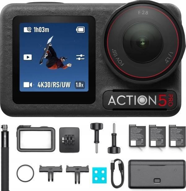 Produktbild DJI Osmo Action 5 Pro Adventure Combo (120p, WLAN, Bluetooth)