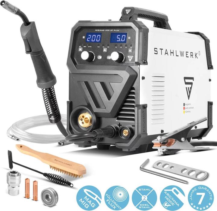 Actual product image Stahlwerk Welding machine MIG MAG 200 ST PLUS shielded arc welding machine IGBT with 200 A