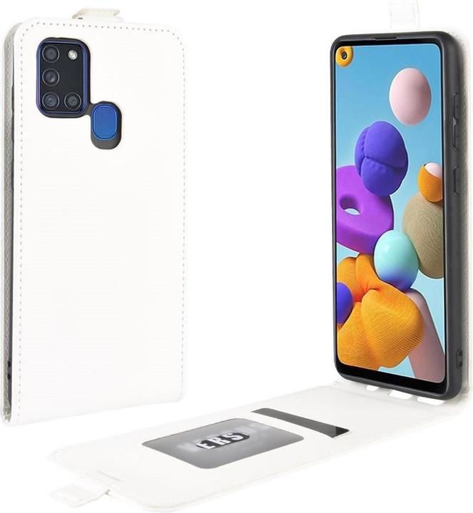 Actual product image Cover-Discount Galaxy A21s - Classic Flip Case vertical white (Samsung Galaxy A21s)