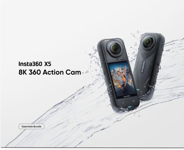 Immagine prodotto Insta360 Pacchetto X5 Essentials (30p, WiFi, Bluetooth)