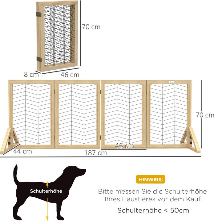 Actual product image PawHut Hundetürgitter