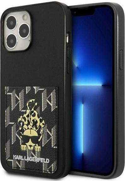 Productafbeelding Karl Lagerfeld KLHCP13XCANCNK iPhone 13 Pro Max 6,7" hardcase czarny/zwart Karlimals Cardslot (Apple iPhone 13 Pro Max)