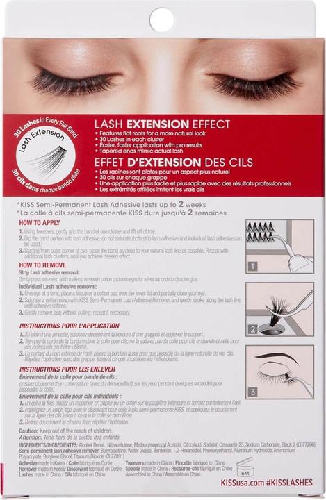 Image du produit KISS Lashes - Kit Couture LuXtension en grappe (Cils artificiels, Colle pour cils, Applicateur de cils)