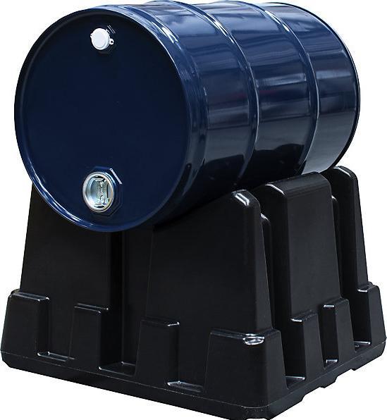 Immagine prodotto kaiserkraft Cavalletto per fusti universale in PE, per fusti da 60 e 200 l, nero.