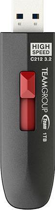 Team Electronic TeamGroup C212 256GB, USB3.2 Gen2, black (256 GB, USB-C, USB 3.2)