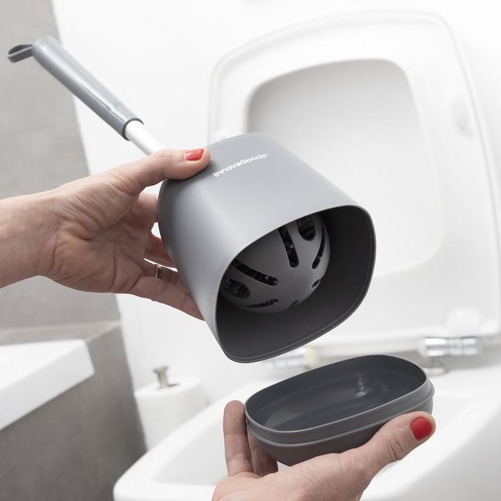 Produktbild InnovaGoods Toilettenbürste aus Gummi - Grau