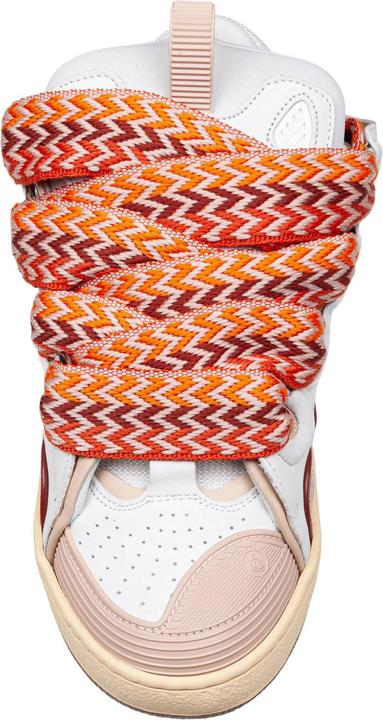 Image du produit Lanvin curb sneakers in white and peach leather (37)