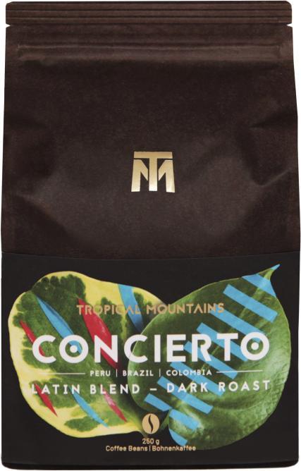 Produktbild Tropical Mountains Concierto Latinomischung (250 g, Dunkle Röstung)