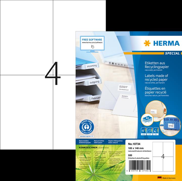 Image du produit HERMA Étiquettes d'expédition recyclées A4