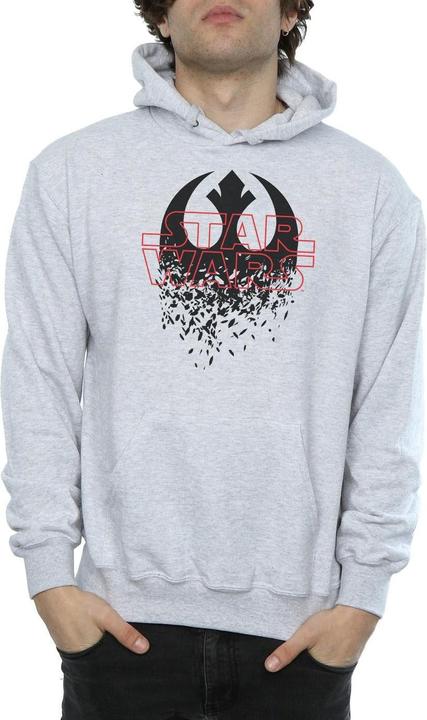 Actual product image Star Wars Mens The Last Jedi Shattered Emblem Hoodie (XL)