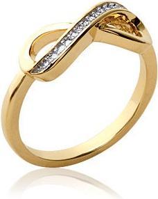 Actual product image Lara Gold plated RING - GR. 50 - BICOLOR - ZIRCONIA - INFINITE (50)