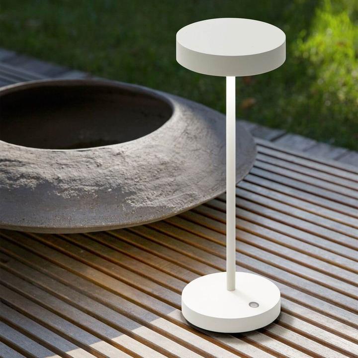 Actual product image Ideal lux TOFFEE LED table lamp 2W ⌀120mm white IP54 warm white 311715 (230 lm)