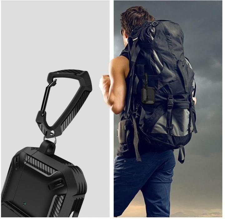 Produktbild Tech-Protect X-Carbo Apple Airpods Pro 1 / 2 Black (Kopfhörer Tasche)