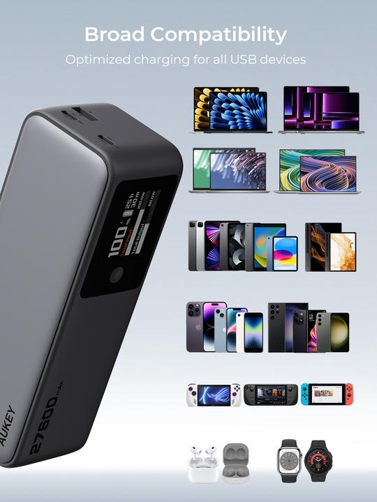Image du produit Aukey SPARK MEGA - Powerbank (27600 mAh, 140 W)