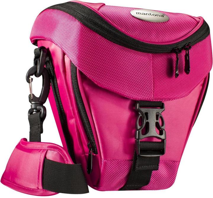 Produktbild mantona Premium Colttasche pink (Kamera Schultertasche, Kamera Bereitschaftstasche, 1 l)