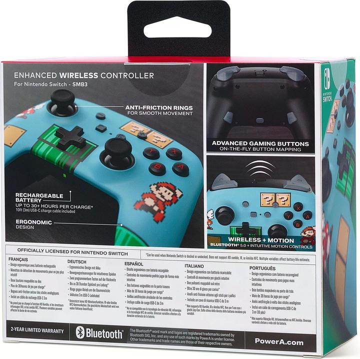 Immagine prodotto PowerA Alimentazione Un controller senza fili Super Mario Bros 3 (Switch, Switch Lite, Switch OLED)