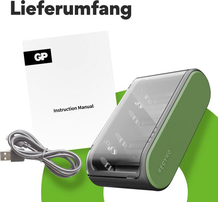 Produktbild GP Batteries Battery Recharger (1 Stk., AA, AAA, C, D, Ladegerät inkl. Akku)
