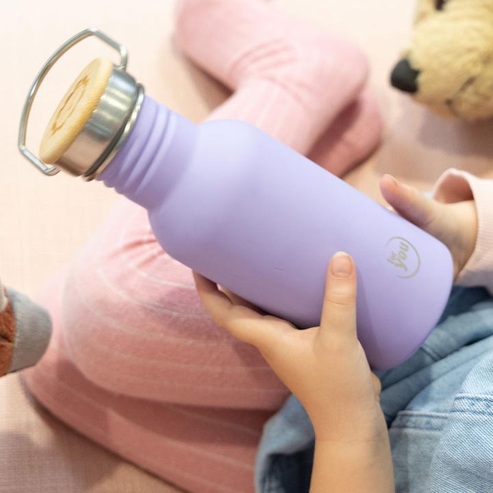 Produktbild For You Trinkflasche für Kinder - Lila Löwe | Edelstahl | 500 ml (0.50 l)
