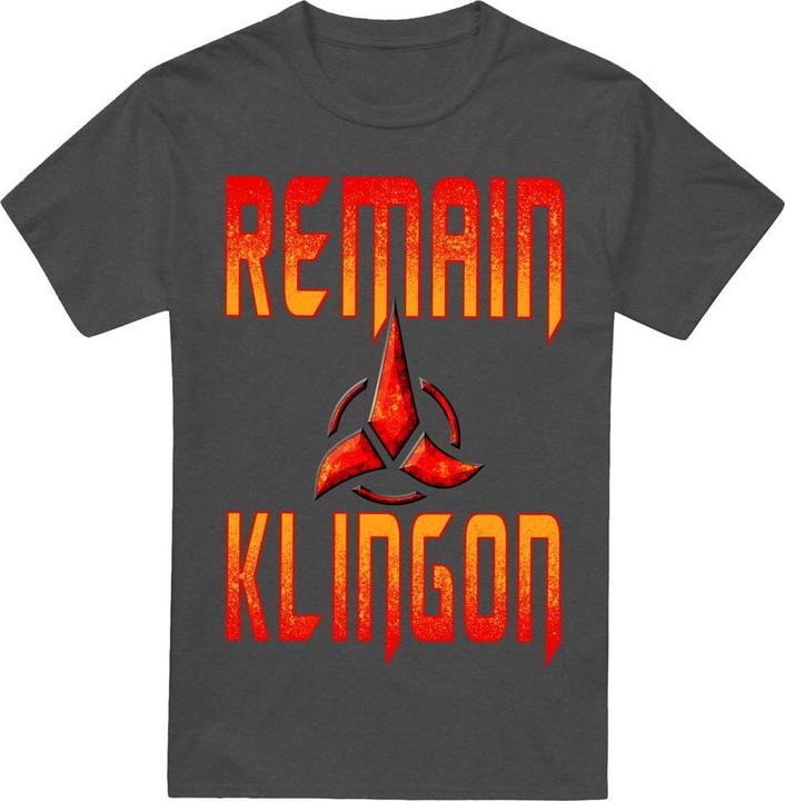 Actual product image Universal Textiles Unisex Adult Remain Klingon T-Shirt (L)