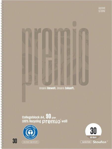 Produktbild Staufen Collegeblock Premio, 90 g/qm, DIN A4, blanko, 80 Blatt (A4, Blanko, Kein Einband)