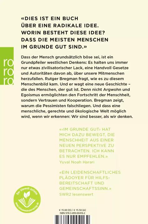 Image du produit Im Grunde gut (Allemand, Rutger Bregman, 2021)