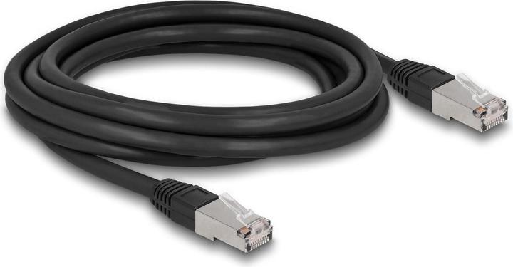 Image du produit Delock Câble réseau RJ45 Cat.6A S/FTP PE Outdoor 3 m noir (S/FTP, CAT6a, 3 m)