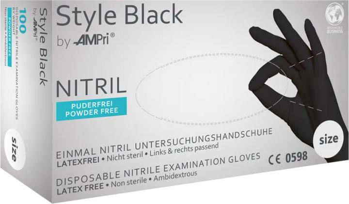 Ampri Disposable gloves nitrile black size S (S)